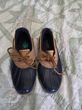 Sperry Navy and Tan Classic Duck Boat Shoes